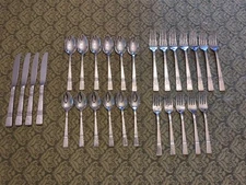 GORHAM Design Studios Japan 18/8 BALUSTER Hammered Stainless Silver Flatware Pcs