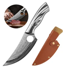 Kitchen Chef's Knife Damascus Japanese Meat Cleaver Fruit Knives Fit Camping BBQ