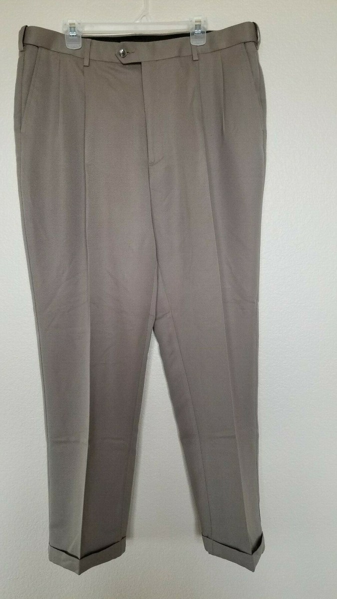 Pantalon Habillé Homme Savane Taille 38 X 29 - Beige (Khaki), Neuf Avec Étiquettes