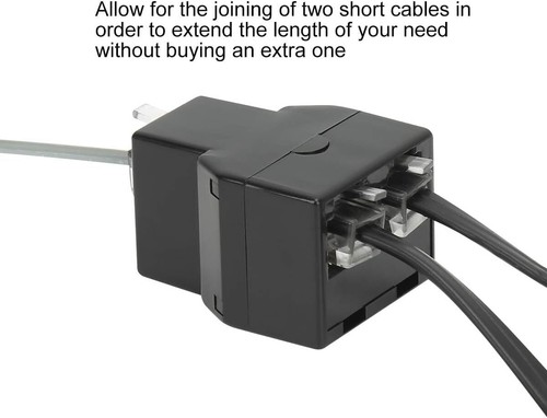 50 Pack RJ12 6P6C Female-to-Female Telephone Line Splitters - Clear Connection - Zdjęcie 7 z 8