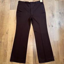 NOS Vintage Lee Pants Bell Bottom Flare Mens 42 33 Polyester Disco Rockabilly