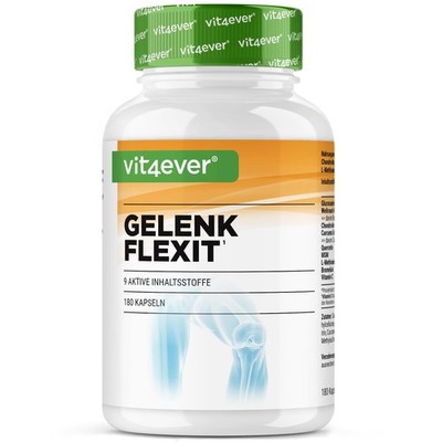 Gelenk Flexit - 180 Kapseln - Hochdosierter Komplex mit Glucosamin + MSM + We...
