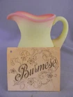 FENTON BURMESE ART GLASS PITCHER VASE Glows
