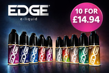 EDGE E Liquid | UK Brand | Vape 50/50 Juice | 10x �14.94 |All Flavours Strengths