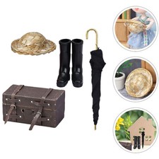  Scene Accessories Mini House Rain Boots Cute Umbrella Dollhouse Accessory