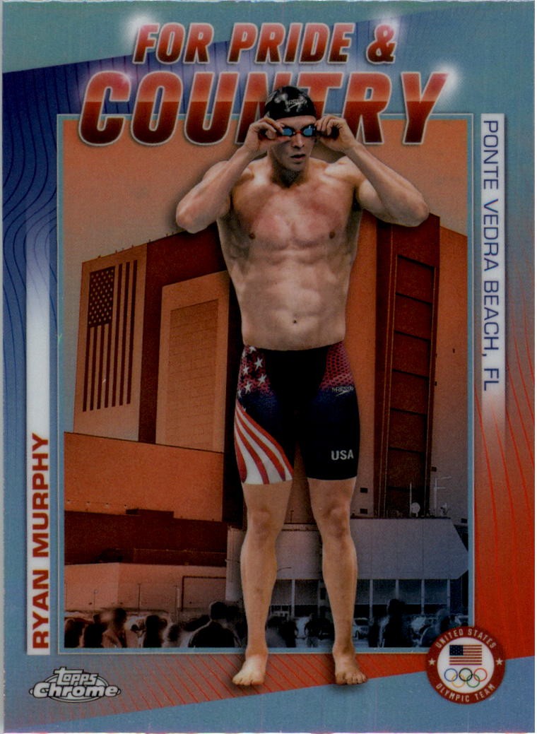 2024 Topps Chrome US Olympic Paralympic Hopefuls Pride Country #PC15 Ryan Murphy
