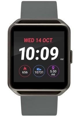 iConnect by Timex Gunmetal Smartwatch Gray Silicone