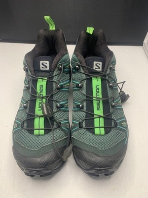 Salomon X Ultra 2 Goretex Hiking Trail Shoe Green & Gray Size 5.5 Women