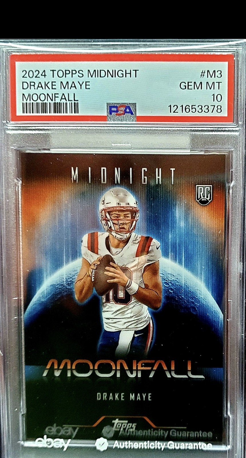 Drake Maye Topps Midnight Moonfall #M3 Base