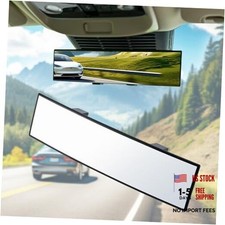 Rear View Mirror Interior Clip-on Wide Angle Panoramic Rear Mirrors White Rear View Mirror Interior Clip-on Wide Angle Panoramic Rear Mirrors White