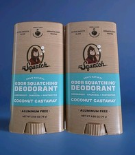 Lot Of 2 Dr. Squatch Deodorant. Coconut Castaway Scent Aluminum Free Fast Ship