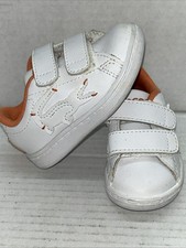 Lacoste Carnaby Shoes Kids Size 4 White/Orange