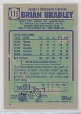 1990-91 Topps Blank Front Brian Bradley #115 0kb5
