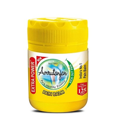 Amrutanjan Pain Balm Ayurvedic Extra Power - 2X 50 ml For Headache, Stress  Cold