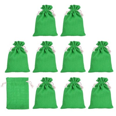 6''x4'' Coin Money Bags Bag, 10pcs with Lace Currency Bags Style 4, Green
