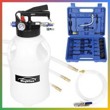 10L Fluid Transfer Pump Oil Extractor Dispenser Blue 15 Adapters ATF