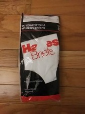Hanes Vintage 1987 3-Pack Men's White Cotton Briefs NOS Size 32