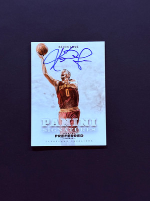2014-15 Panini Preferred Signatures Auto #490 Kevin Love /20