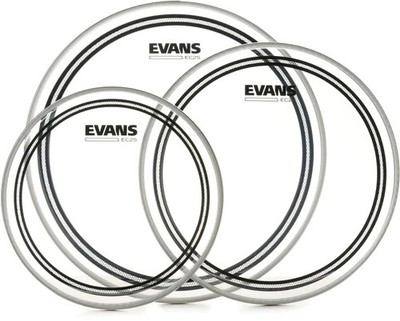 Evans EC2 Clear Tom Pack - 10'', 12'', and 14'' Heads