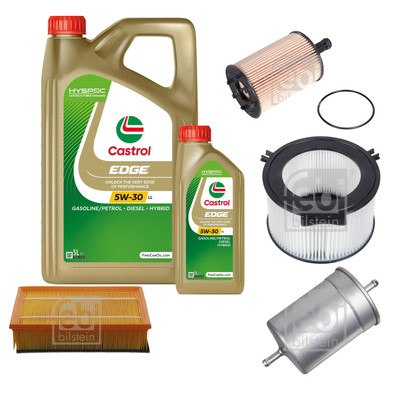 FEBI Inspektionspaket 6L Castrol EDGE Titanium FST 5W-30 LL für VW Transporter