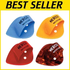 Medium Thickness Flat Thumb Picks - 24 Assorted Celluloid Picks by Herco