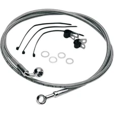 Drag Specialties Standard Length Front Stainless Steel Brake Line Kit - Clear