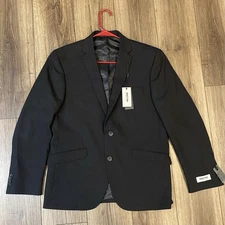 Kenneth Cole Reaction Slim Fit Blazer Black Separate Coat 40S Button Cuff NWT