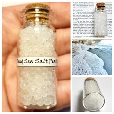 Dead Sea Salt Pearles Bottle • The Lowest Place on Earth − 439.78 m • Holy Land