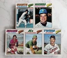 1977 Topps Baseball Starter Lot (200 Player Cards).  Mid Grade, No Dupes!