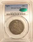 Pop 1 Of 1, Only CAC Stickered PCGS VG 08,  1877 Seated Liberty Half Dollar
