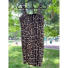 Alice + Olivia Nicola Leopard Print Dress/Mesh Back size 6 LNWOT