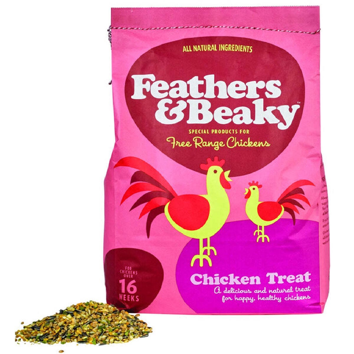 CHICKEN TREAT - (5kg) - Feathers & Beaky Poultry Bird Food Mixed Corn Pet Feed