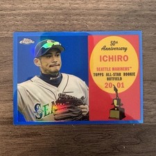 Ichiro Suzuki 2008 Topps Chrome All-Rookie Blue Refractor /200 