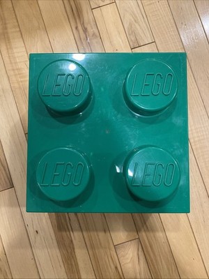 LEGO Storage Bin 4-Stud Brick Box LEGOLAND Green 9.75  Square