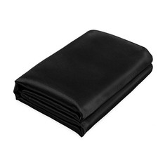 Black Satin Flat Sheet Full Mattress Luxury Ultra Soft Bedding Coverlet