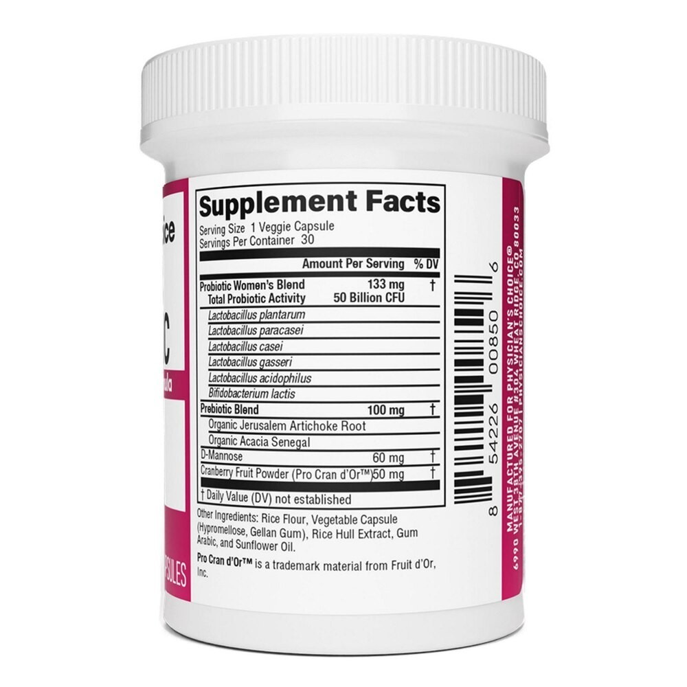 Physician's Choice Women's Probiotic 6 Diverse Strains 50 Billion CFUs (30 Caps)