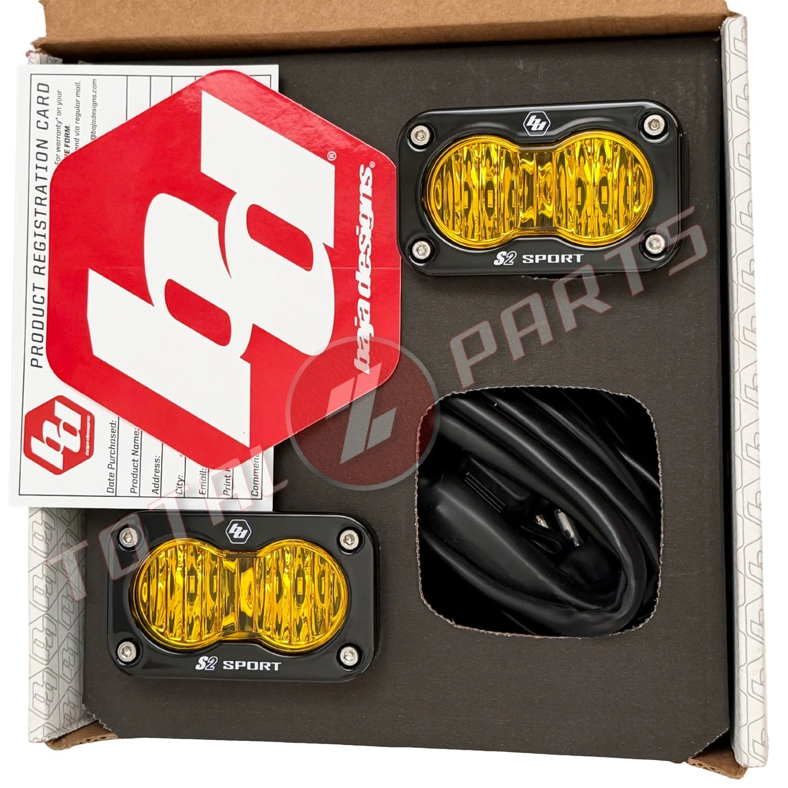 Baja Designs® S2 Sport™ LED Lights Pair Amber Wide Cornering w/Wire Harness