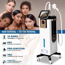2IN1 4000W Diode Pico Laser Ice Painless Hair Tattoo Removal Salon Machine