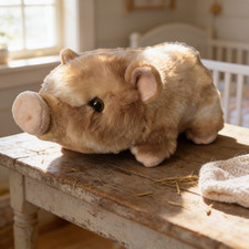 Aurora - Miyoni Tots - 10" Pot-Bellied Piglet Tan/White Adorable Stuffed Animal