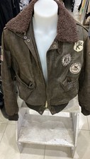 Chaqueta de cuero usada Americanino para hombre talla L marrón LLE111