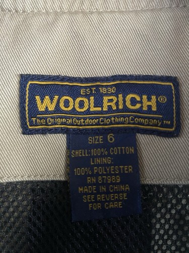 Woolrich Boy’s Size 6 Hunting Fishing Camping Khaki Vest - Picture 3 of 4
