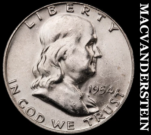1954-D Silver Franklin Half Dollar - Choice Gem Brilliant Unc  Lustrous  #i1658