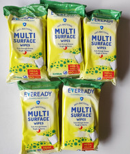 Multi Surface wipes Eveready 5x 80 Pack Anti-Bacterial  Citrus Large Cleaning