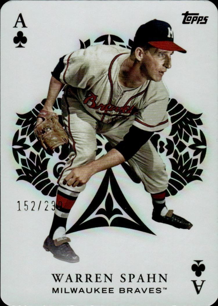 2023 Topps Update #AA-61 Warren Spahn All Aces Black #/299