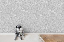 3D Damask Seamless Pattern Self-adhesive Removeable Wallpaper Wall Mural 200