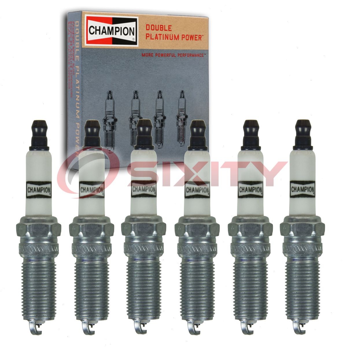 6 pc Champion Double Platinum Spark Plugs for 2013-2018 Cadillac XTS 3.6L V6 sn