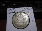 Canada 1958 - 50 Cent half dollar Canadian Coin - 80% Silver