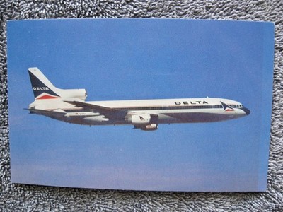 NEW! DELTA Airlines Lockheed L1011 TriStar In Flight UNUSED; NOT POSTED Postcard