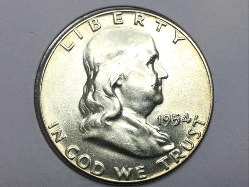 1954-P&S Ben Franklin Half in uncirculated