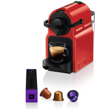 KRUPS Nespresso Inissia XN1005 Pod Coffee Machine in Red - EU Plug Converter